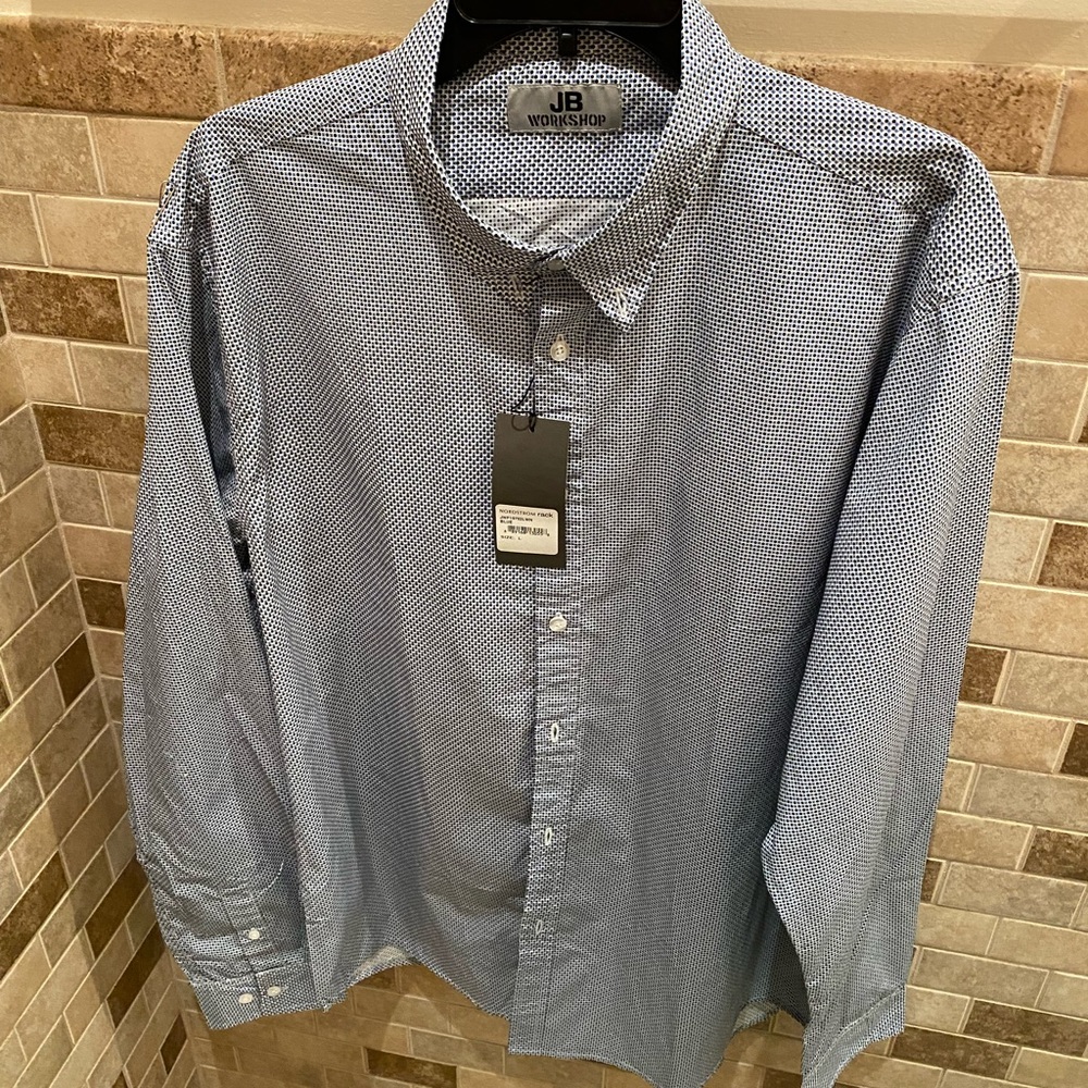 JB BRITCHES Long Sleeve Button Down Printed Shirt